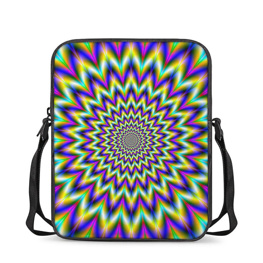 Twinkle Psychedelic Optical Illusion Rectangular Crossbody Bag