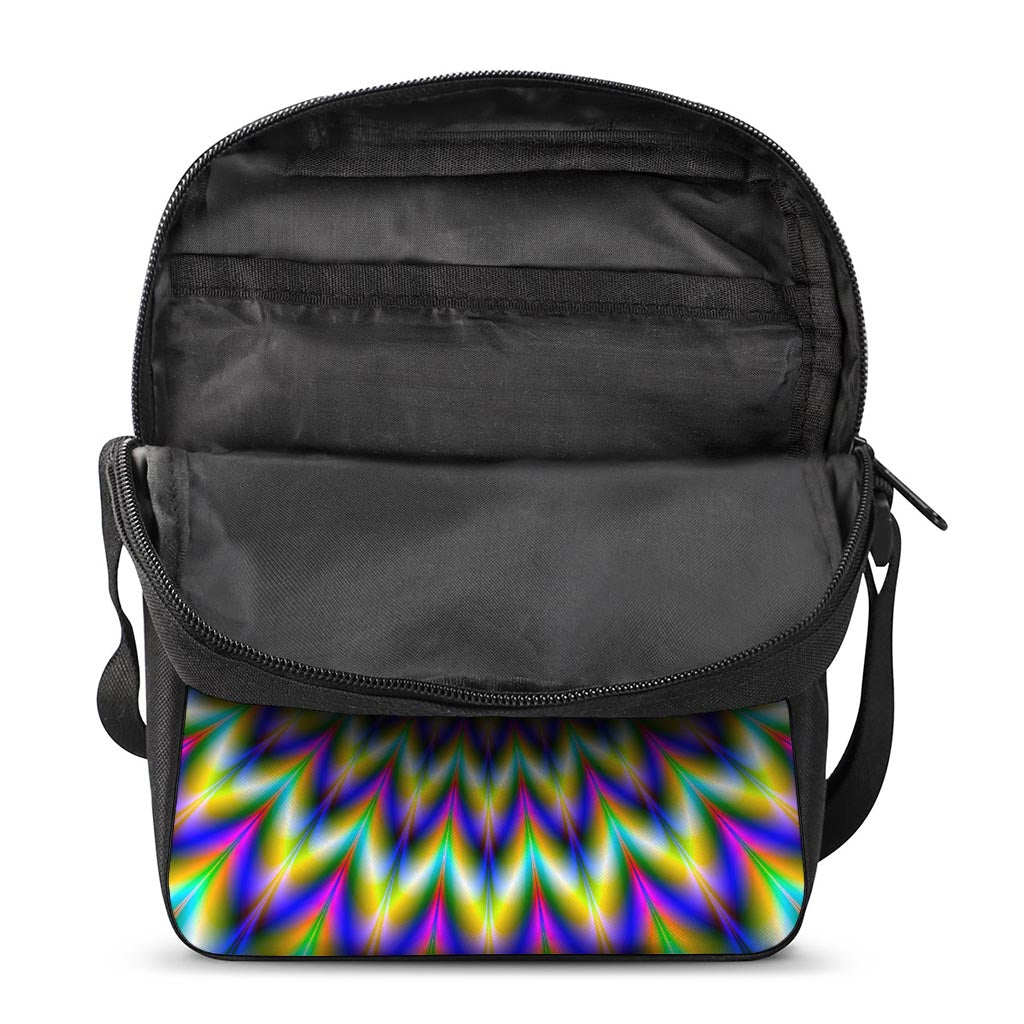 Twinkle Psychedelic Optical Illusion Rectangular Crossbody Bag