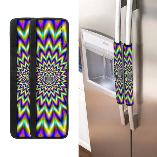 Twinkle Psychedelic Optical Illusion Refrigerator Handle Covers