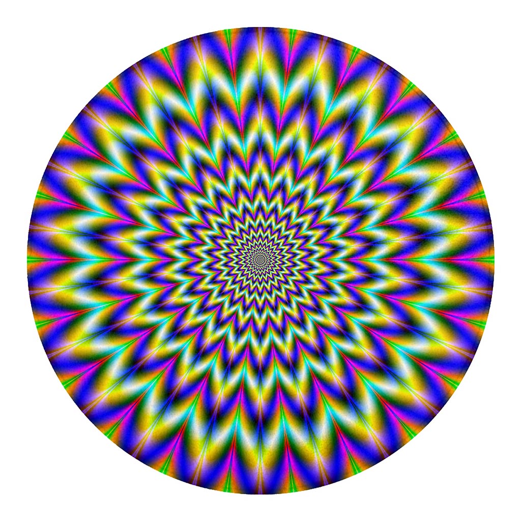 Twinkle Psychedelic Optical Illusion Round Blanket
