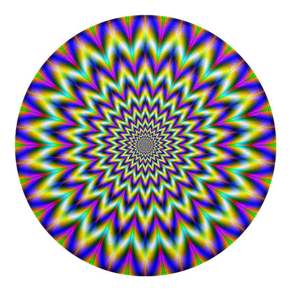 Twinkle Psychedelic Optical Illusion Round Blanket