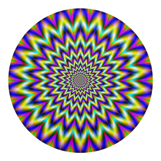 Twinkle Psychedelic Optical Illusion Round Blanket