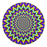 Twinkle Psychedelic Optical Illusion Round Blanket