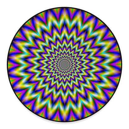 Twinkle Psychedelic Optical Illusion Round Floor Mat