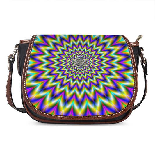 Twinkle Psychedelic Optical Illusion Saddle Bag