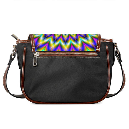 Twinkle Psychedelic Optical Illusion Saddle Bag