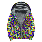 Twinkle Psychedelic Optical Illusion Sherpa Lined Zip Up Hoodie