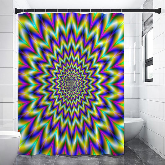 Twinkle Psychedelic Optical Illusion Shower Curtain