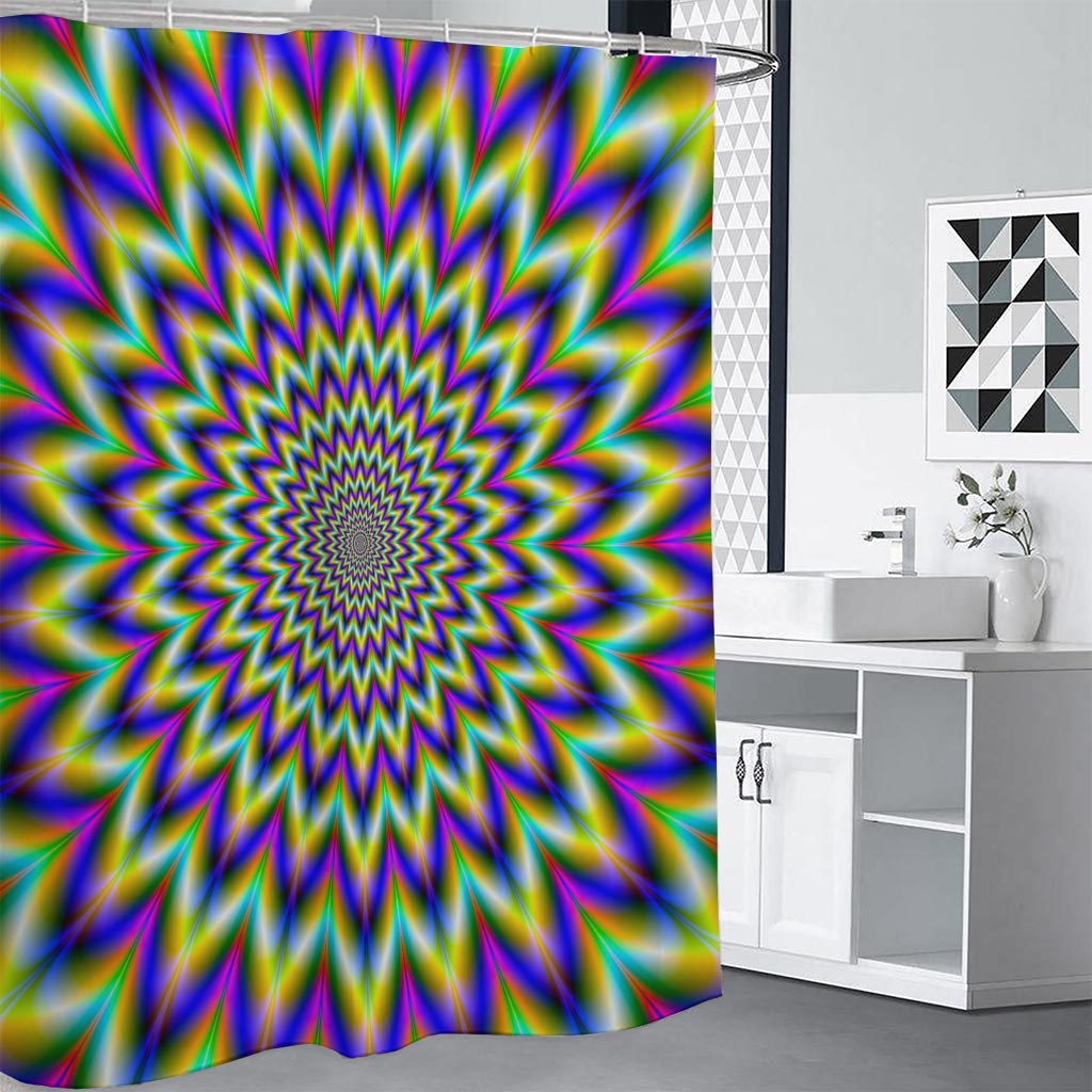 Twinkle Psychedelic Optical Illusion Shower Curtain