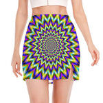Twinkle Psychedelic Optical Illusion Side Slit Mini Skirt