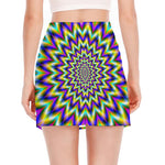 Twinkle Psychedelic Optical Illusion Side Slit Mini Skirt