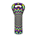 Twinkle Psychedelic Optical Illusion Single Neoprene Wine Tote