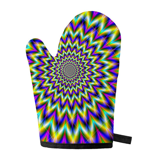 Twinkle Psychedelic Optical Illusion Single Oven Mitt