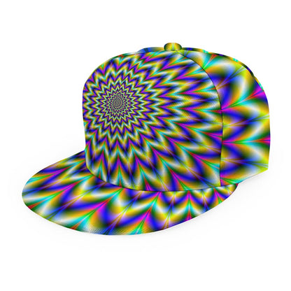 Twinkle Psychedelic Optical Illusion Snapback Cap