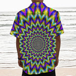 Twinkle Psychedelic Optical Illusion Textured Short Sleeve Shirt