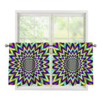 Twinkle Psychedelic Optical Illusion Tier Curtains