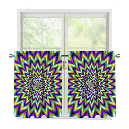 Twinkle Psychedelic Optical Illusion Tier Curtains