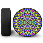 Twinkle Psychedelic Optical Illusion Tire Cover With Camera Hole