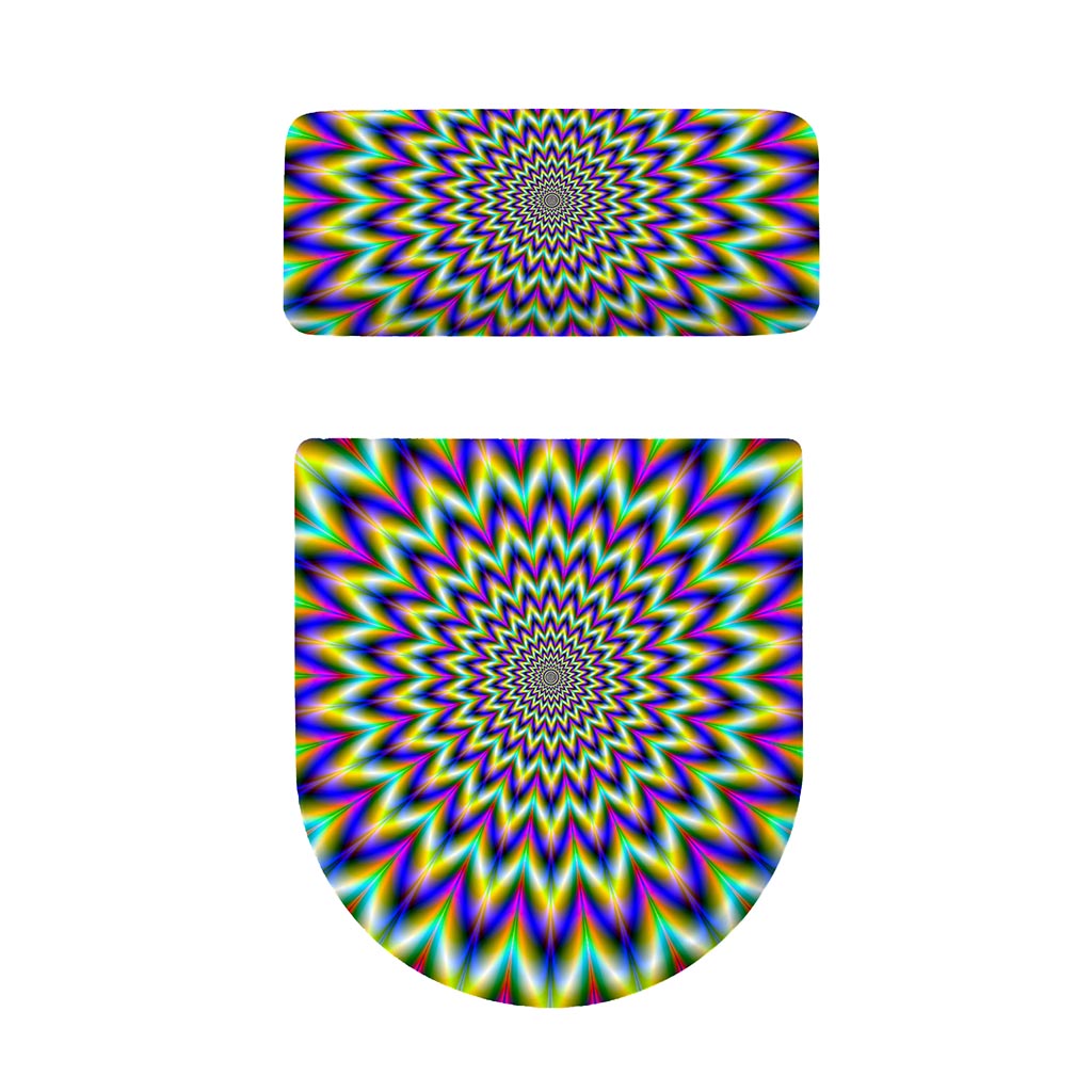 Twinkle Psychedelic Optical Illusion Toilet Lid And Tank Cover Set