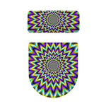 Twinkle Psychedelic Optical Illusion Toilet Lid And Tank Cover Set