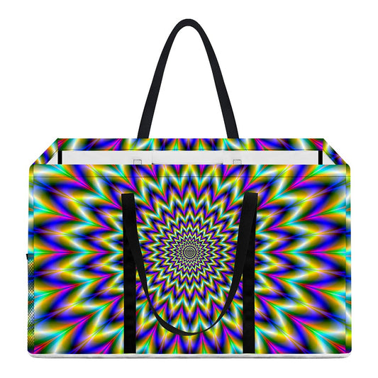 Twinkle Psychedelic Optical Illusion Utility Tote Bag