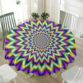 Twinkle Psychedelic Optical Illusion Waterproof Round Tablecloth