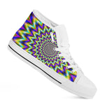 Twinkle Psychedelic Optical Illusion White High Top Sneakers