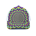 Twinkle Psychedelic Optical Illusion White Mesh Trucker Hat