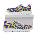 Twinkle Psychedelic Optical Illusion White Running Shoes