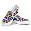 Twinkle Psychedelic Optical Illusion White Slip On Sneakers