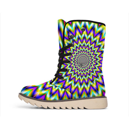 Twinkle Psychedelic Optical Illusion Winter Boots