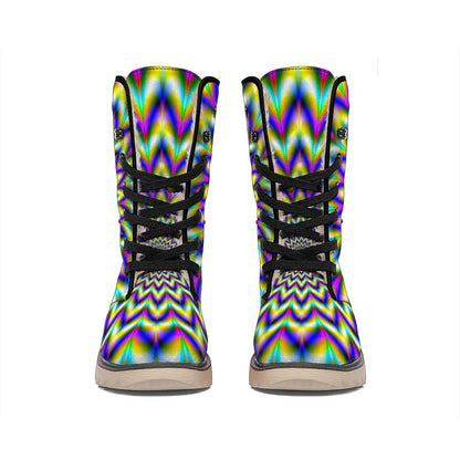Twinkle Psychedelic Optical Illusion Winter Boots