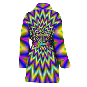 Twinkle Psychedelic Optical Illusion Women's Bathrobe