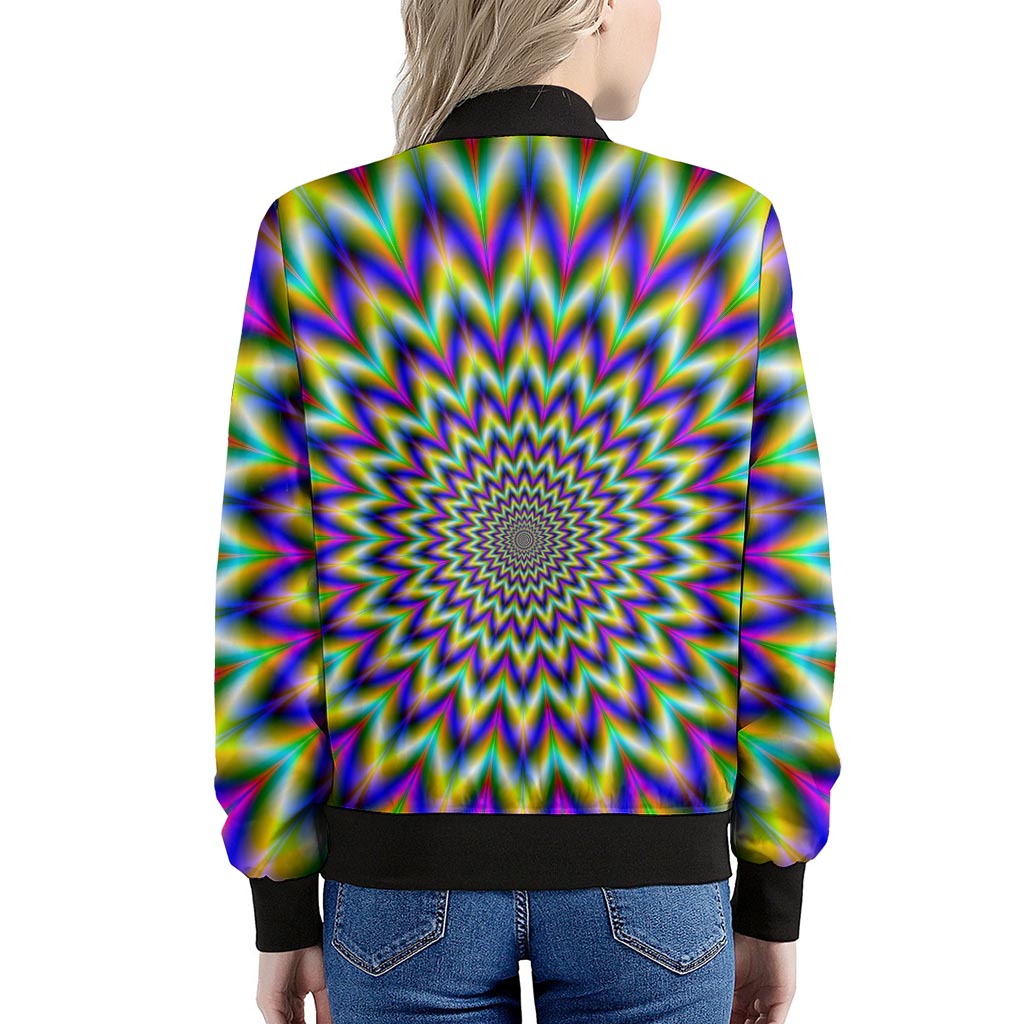 Twinkle Psychedelic Optical Illusion Women's Bomber Jacket