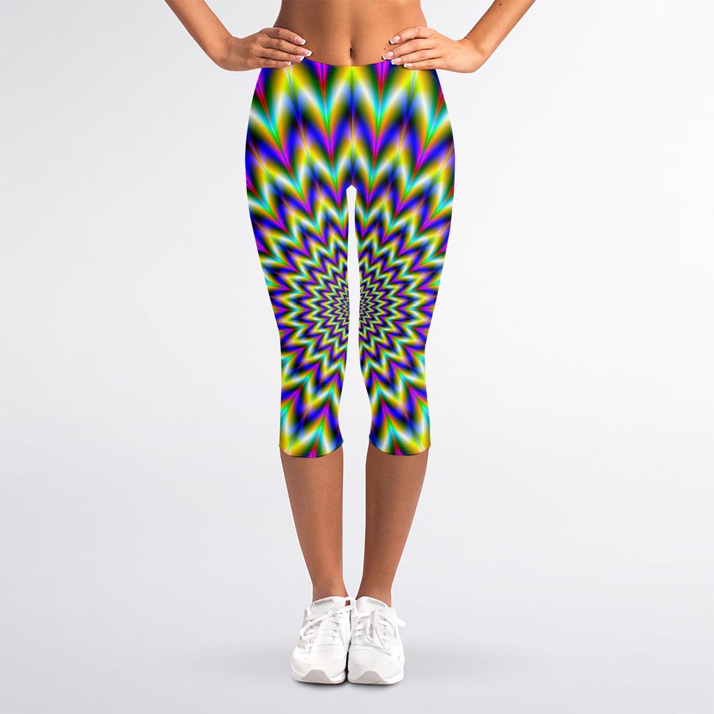 Twinkle Psychedelic Optical Illusion Women's Capri Leggings