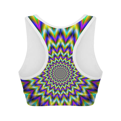 Twinkle Psychedelic Optical Illusion Women's Sports Bra