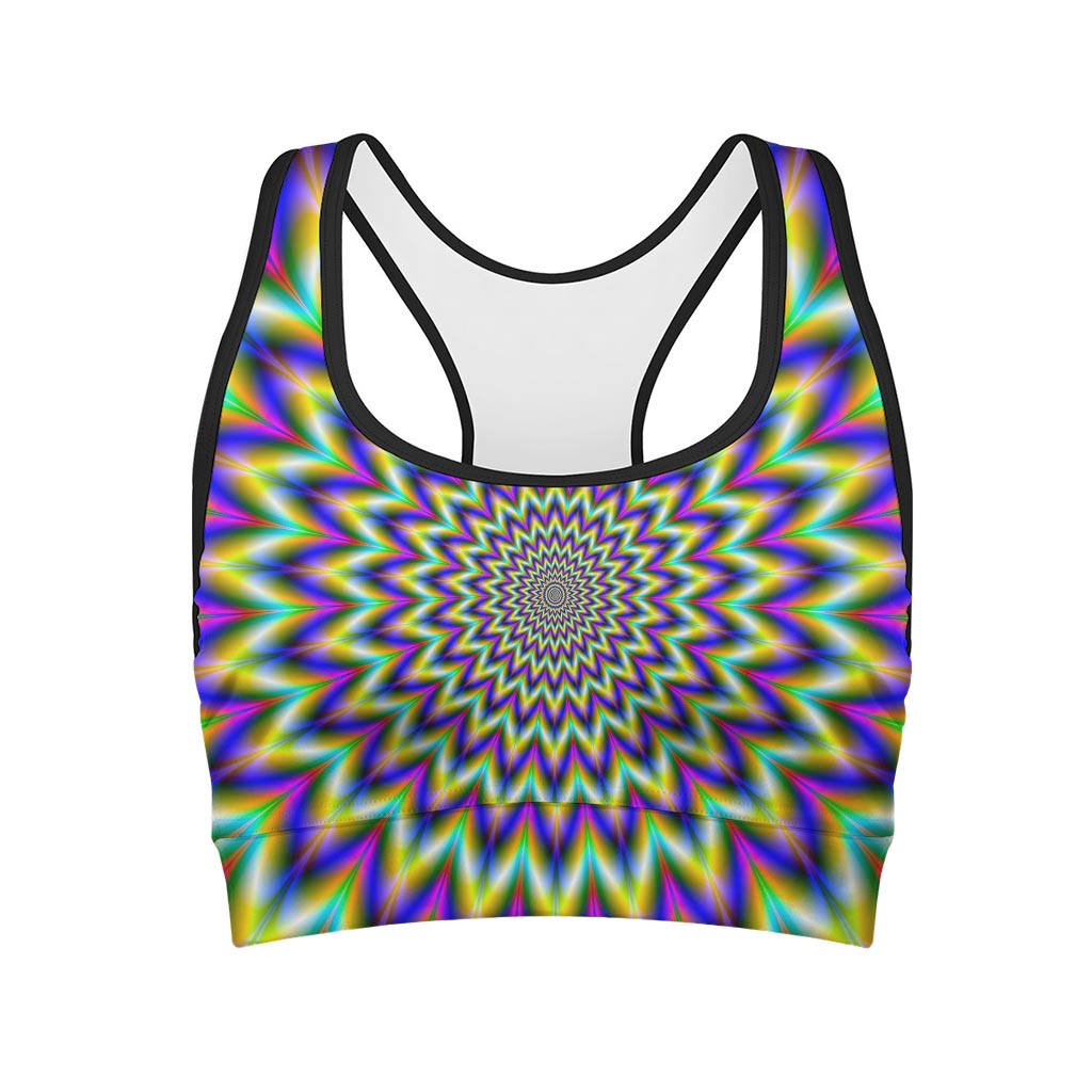 Twinkle Psychedelic Optical Illusion Women's Sports Bra