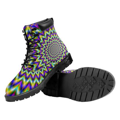 Twinkle Psychedelic Optical Illusion Work Boots