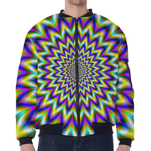 Twinkle Psychedelic Optical Illusion Zip Sleeve Bomber Jacket