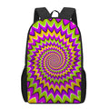 Twisted Colors Moving Optical Illusion 17 Inch Backpack