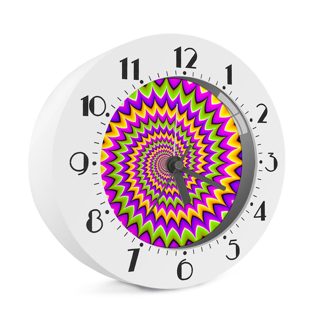 Twisted Colors Moving Optical Illusion Alarm Clock