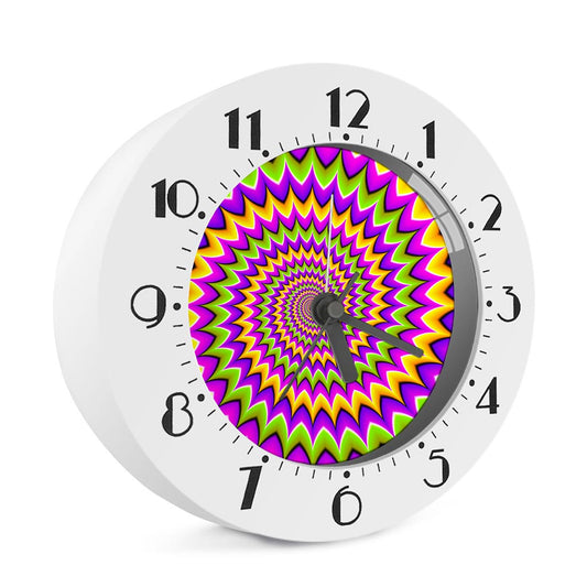 Twisted Colors Moving Optical Illusion Alarm Clock