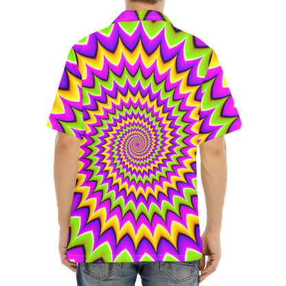 Twisted Colors Moving Optical Illusion Aloha Shirt