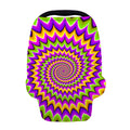 Twisted Colors Moving Optical Illusion Baby Seat Cover