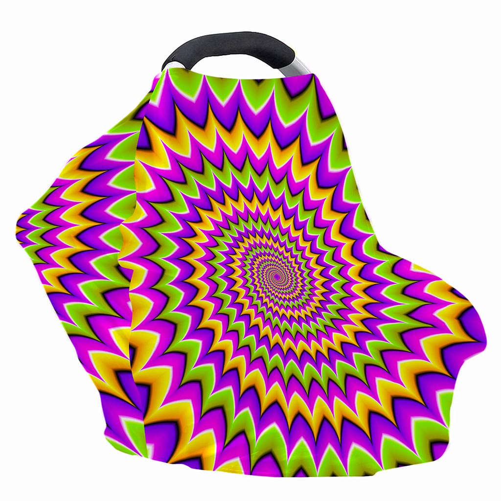 Twisted Colors Moving Optical Illusion Baby Seat Cover