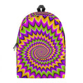 Twisted Colors Moving Optical Illusion School Backpack