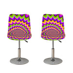 Twisted Colors Moving Optical Illusion Bar Stool Covers