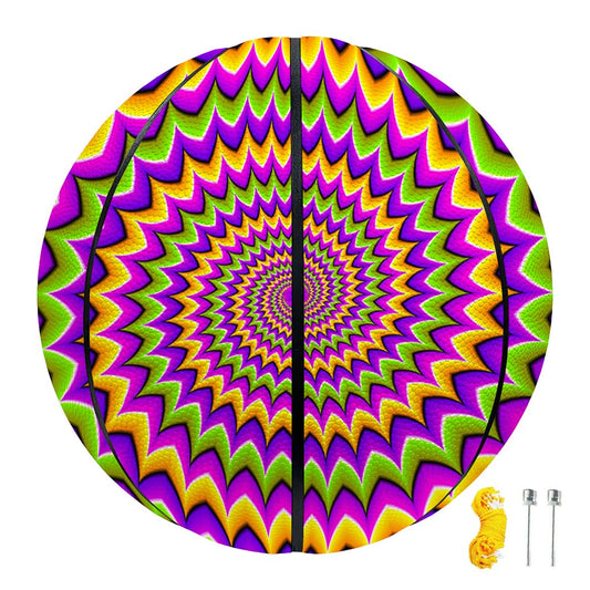 Twisted Colors Moving Optical Illusion Basketball