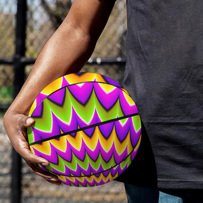 Twisted Colors Moving Optical Illusion Basketball