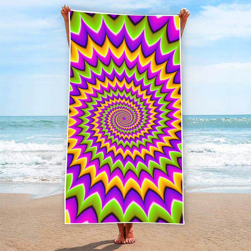 Twisted Colors Moving Optical Illusion Beach Towel